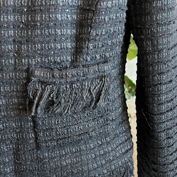 L'AGENCE Black Textured Women's Blazer - Picture 7 of 9